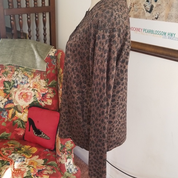 Cignal Animal Print button down cardigan. Size L - Picture 3 of 8